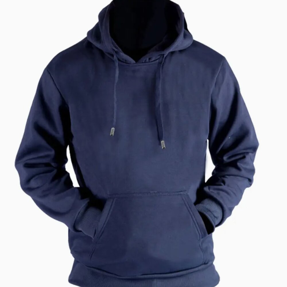 LEEHANTON Men's Navy Blue Oversized Hoodie Sweatshirt NWT NEW